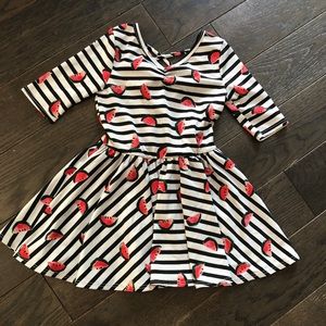 2T Dot Dot Smile ballerina- watermelon stripe